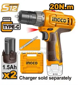 Ingco Cdli12206 Cordless Drill 20nm 12v