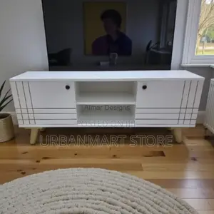 4 Ft White Sydney Modern Wooden Tv Cabinet – Durable Stylish