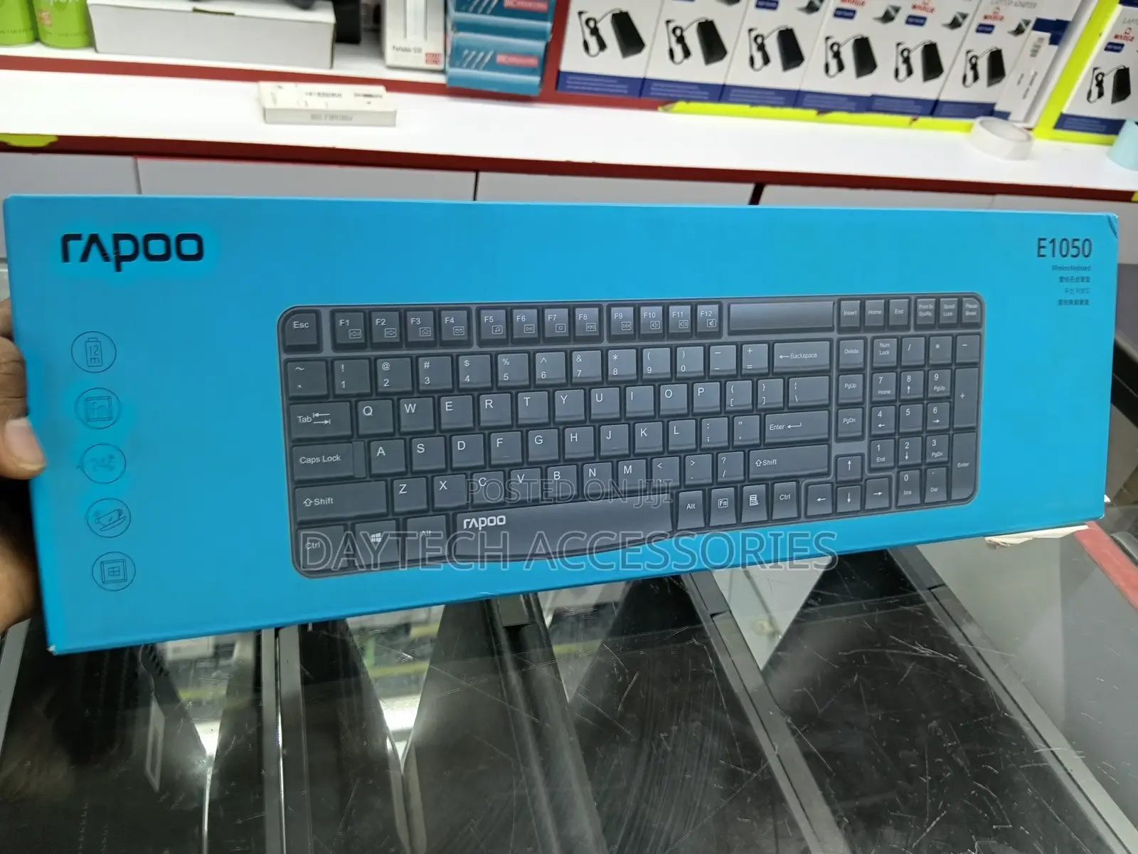 Rapoo E1050 Spill-Resistance 2.4ghz Keyboard Nano Receiver