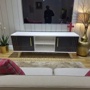 Sydney Modern Wooden Tv Stand 4ft – White Black Durable Design