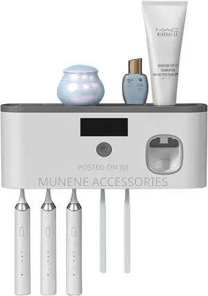Electric Toothbrush With Toothpaste Dispenser for Bathroom With 5 Slot