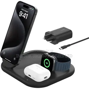 Belkin Boostcharge 3-in-1 Magnetic Foldable Wireless Charger Qi2 15w