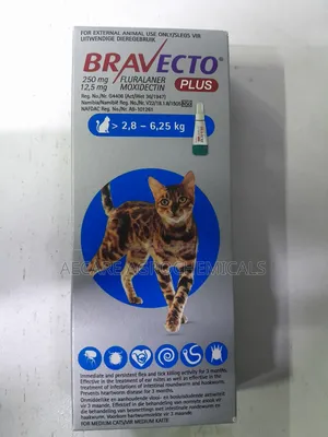Bravecto Plus for Cat Flurancer 250mg >2.8 - 6.25 Kg