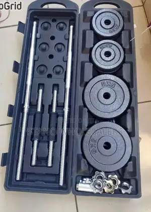 Chrome 50 KGS Dumbbells Set Black Color
