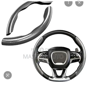 Black Carbon Steering Wheel Cover