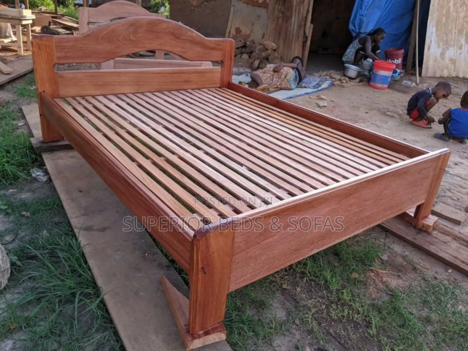 Solid Wood Slatted Bed 5 by 6