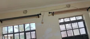 Powder Coated Brown And Black Window And Door Curtain Rods