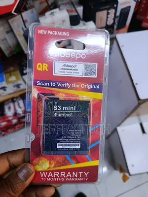 Aldeepo Neon Li-Ion Mobile Phone Battery for a Samsung Galaxy S3 Mini.