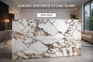 Luxury White Gold Sintered Stone Slab | Perfect for Modern Interiors