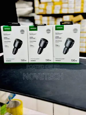 Ugreen 130w Usb C Pd Car Charger - Fast Charges iPhone, iPad, Macbook