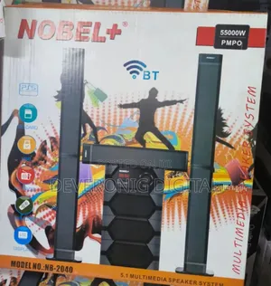 Nobel Tall Boy Speakers-Bt Hometheare-55000w Pmpo- Nb 2040