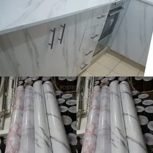 Kitchen Cabinets Peel and Stick Glossy White Contact Paper