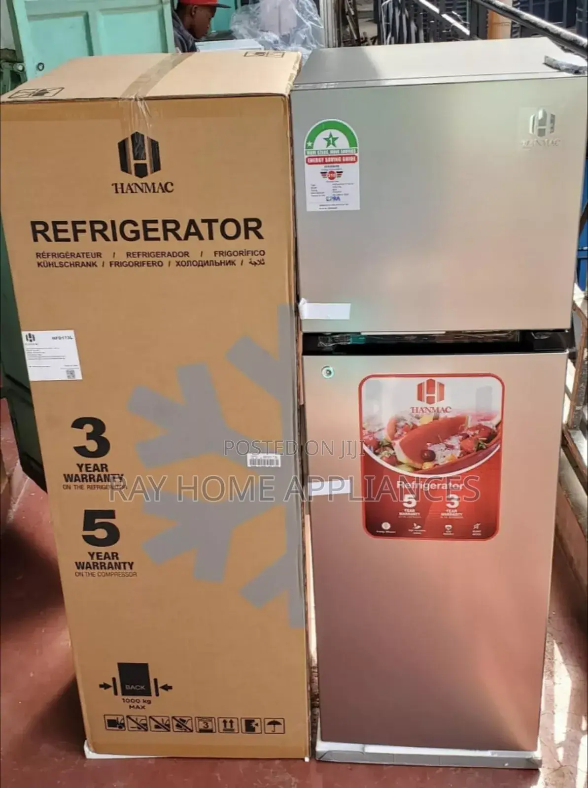 Hanmac 173litres Double Door Refrigerator