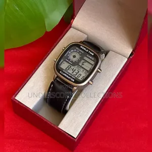World Time Leather Watch