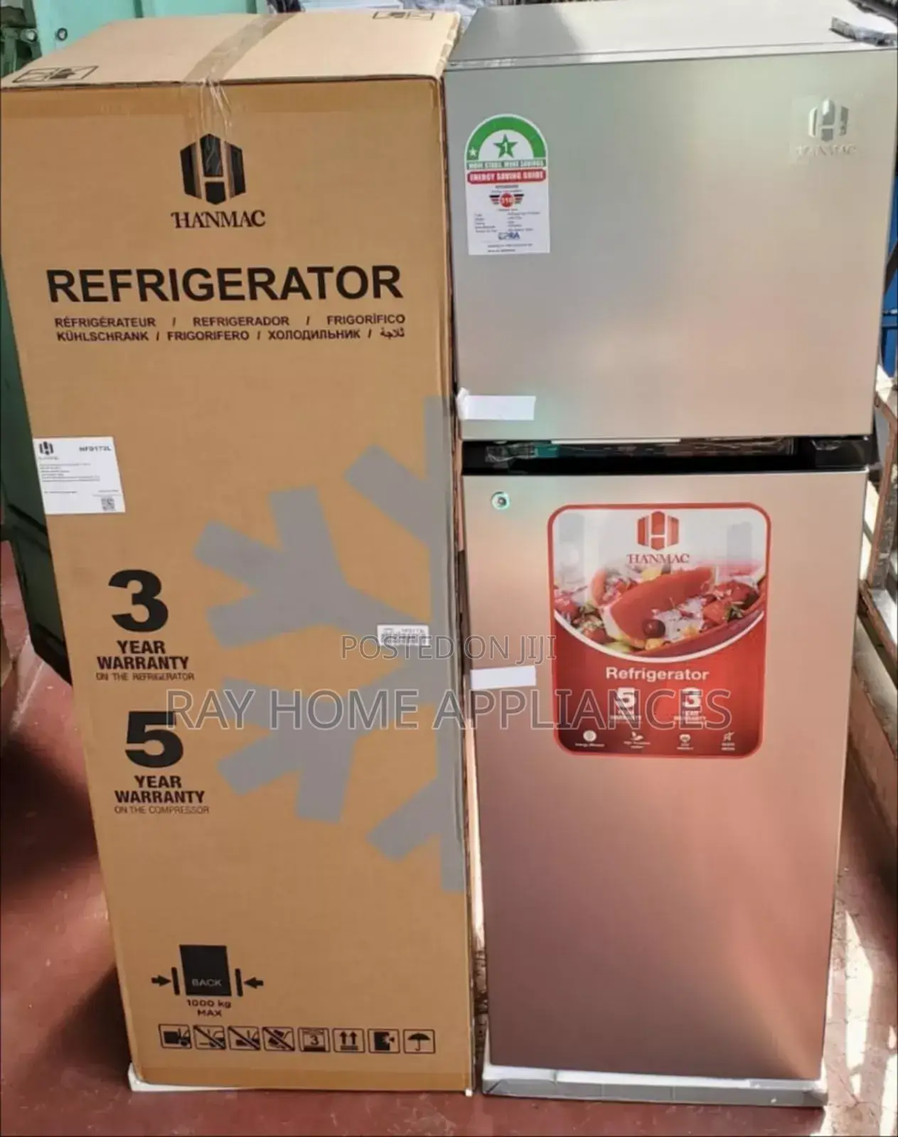 Double Door 173litres Hanmac Refrigerator