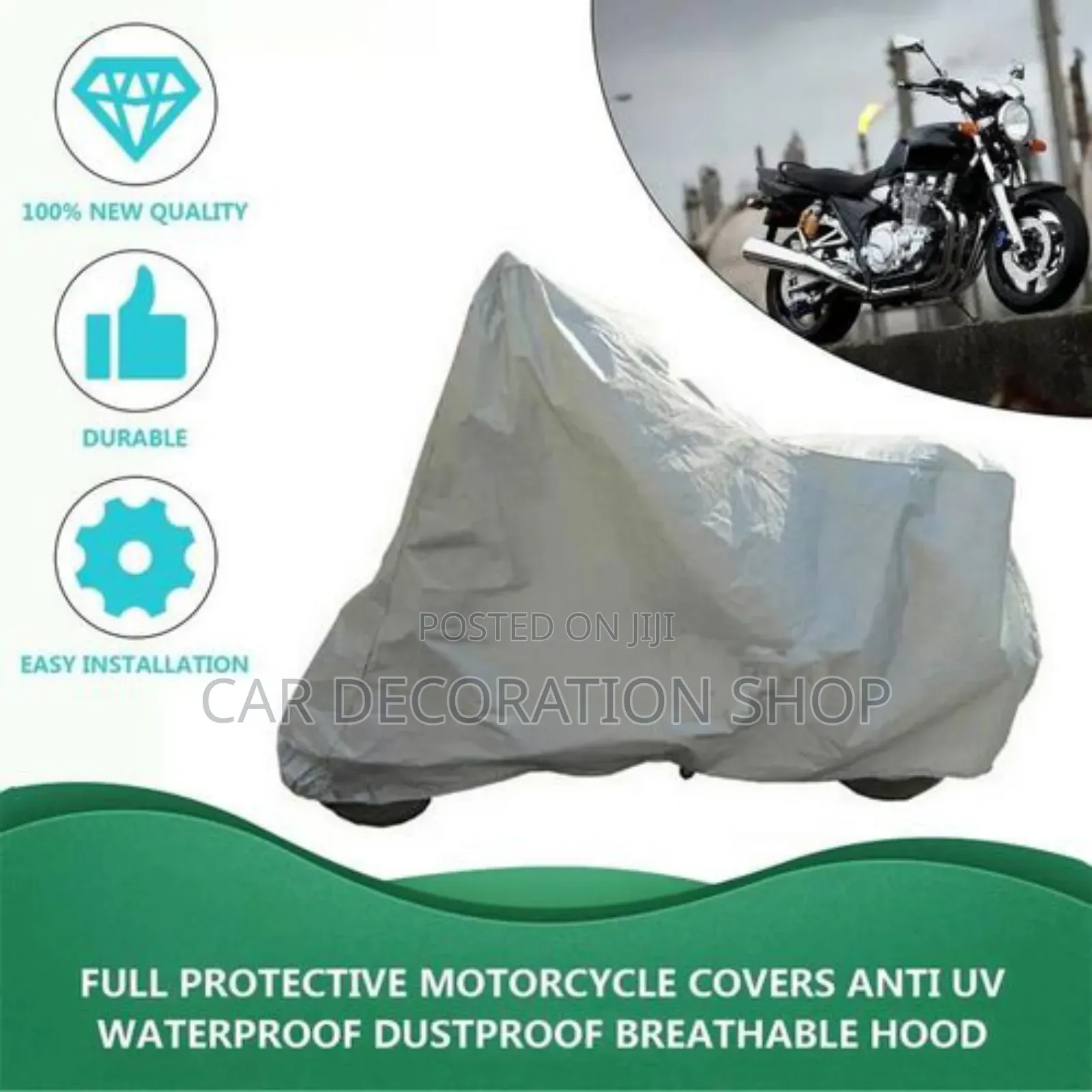 Full Protective Breathable Uv Rays Reflective Bike Cover