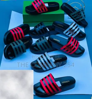 Casual Adidas Rubber Sole Open Slides Shoes