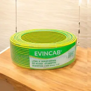 Evin Yellow Green 2.5mm Single Core Solid Copper Wire Electrical Cable