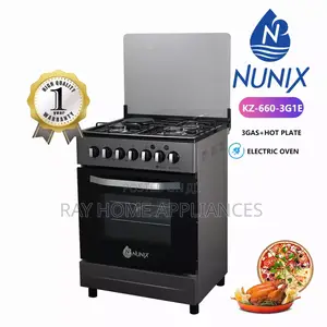 Nunix 60cm×60cm 3g+1e Freestanding Cooker With Electric Oven