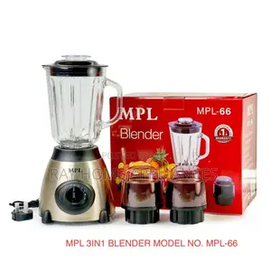 Primdale 3 in 1 Food Processor Stainless Steel Glass Jar Blender