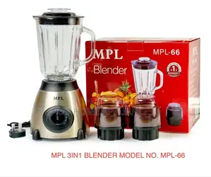 3 in 1 Primdale Food Processor Stainless Steel Glass Jar Blender
