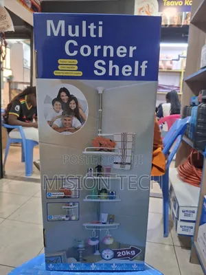 4 Layer Multi Corner Shelf Tension Pole-Bathroom Organizer* 