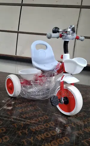 Kids' Red and White Tricycle.