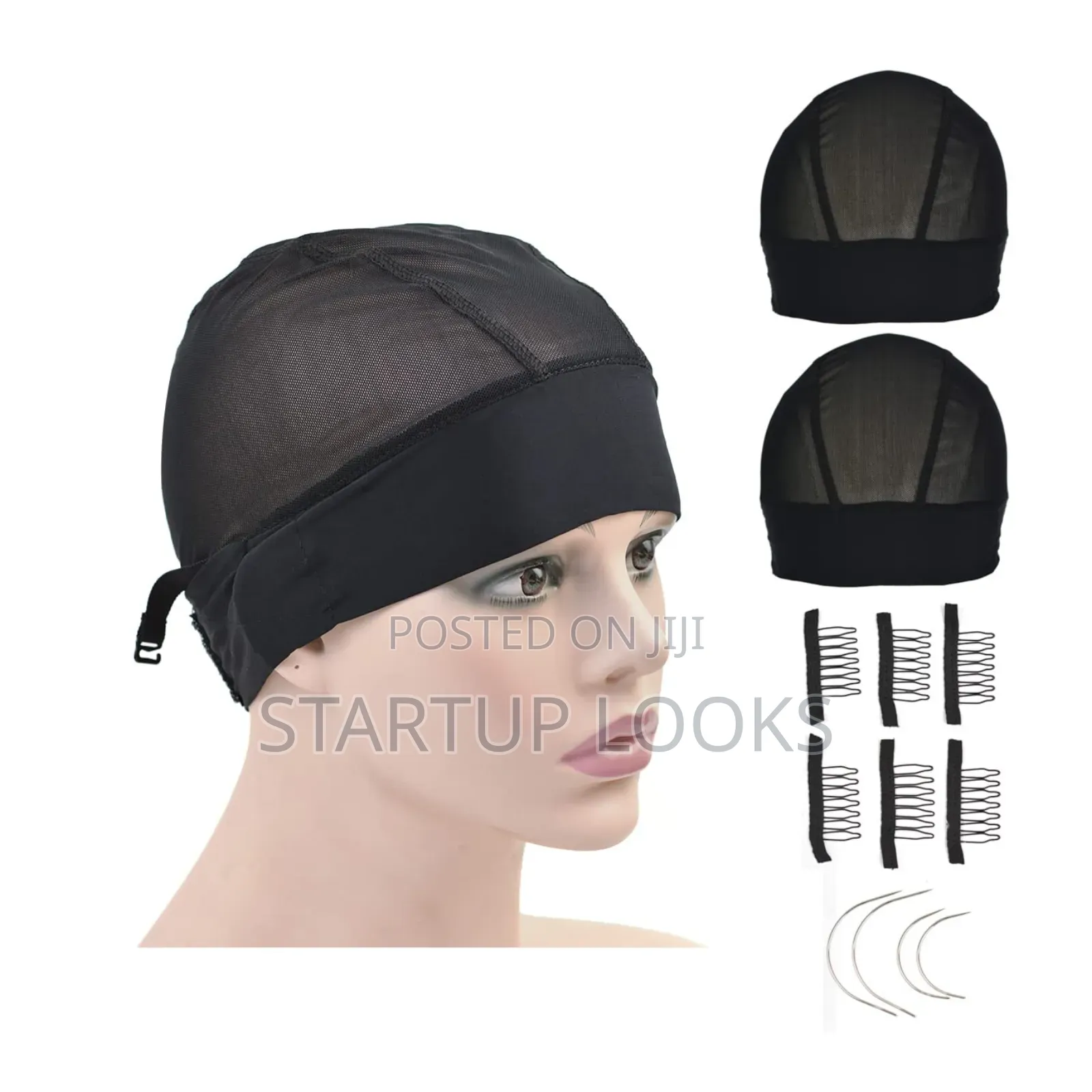 Wig Making 2 Dome Wig Cap + Free Thread + Needles