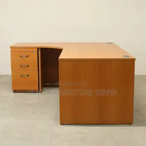 140cm Customized Curved Computer Desk(Brown)
