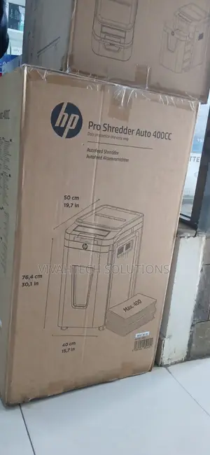 Hp Pro Shredder Auto 400cc/ 400 -Sheet Auto-Feed Cross-Cut Shredder