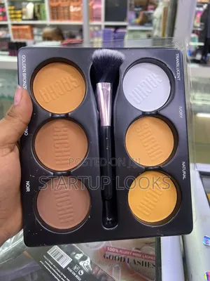 6 In1 Makeup Contour Palette Sacha With Brush + Free Setting Spray