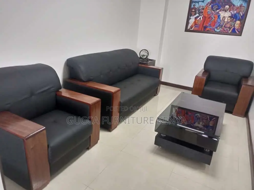 Executive Upholstered 5-Seater Office Sofa Set