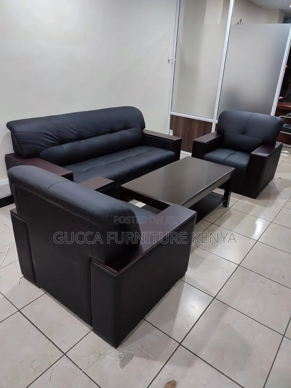 Executive Upholstered 5-Seater Office Sofa Set