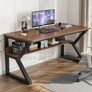 1.2m Customized Computer Desk With Bookshelf