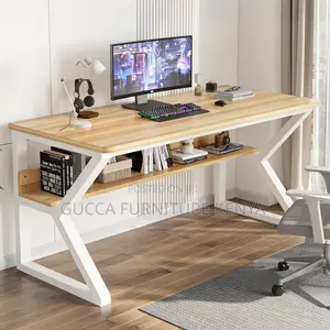 1.2m Customized Computer Desk With Bookshelf