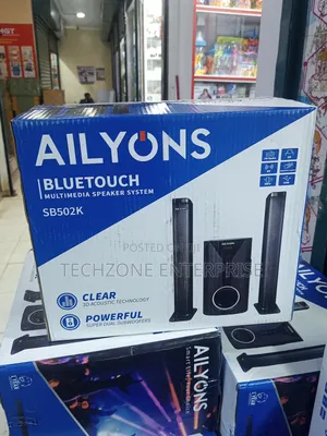Ailyons 2.1ch Sb502k Subwoofer/Speaker System Remote Control 