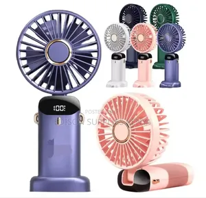 Hand Fan Portable Makeup Handheld Fan Rechargeable Led Display Handfan