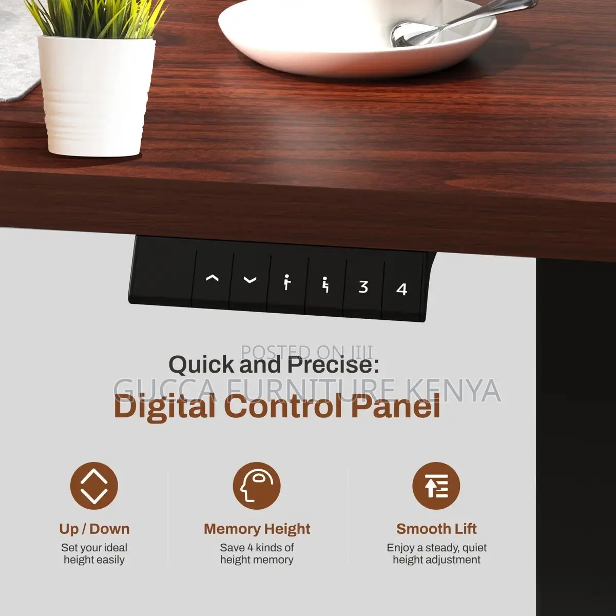 1.5m Electric Height Adjustable Standing Table