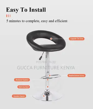 Round Upholstered Swivel Counter Barstool