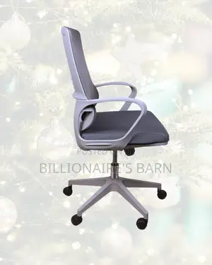 Grey Mid-Back Mesh Office Chair — Executive Finish, Airflow