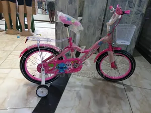 Pink Lady Bicycle Size 16 With Balancing Wheels
