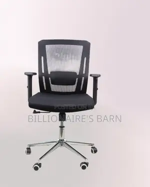 Mid-Back Chair Chrome Base — Clean Look, Chrome Base Stability