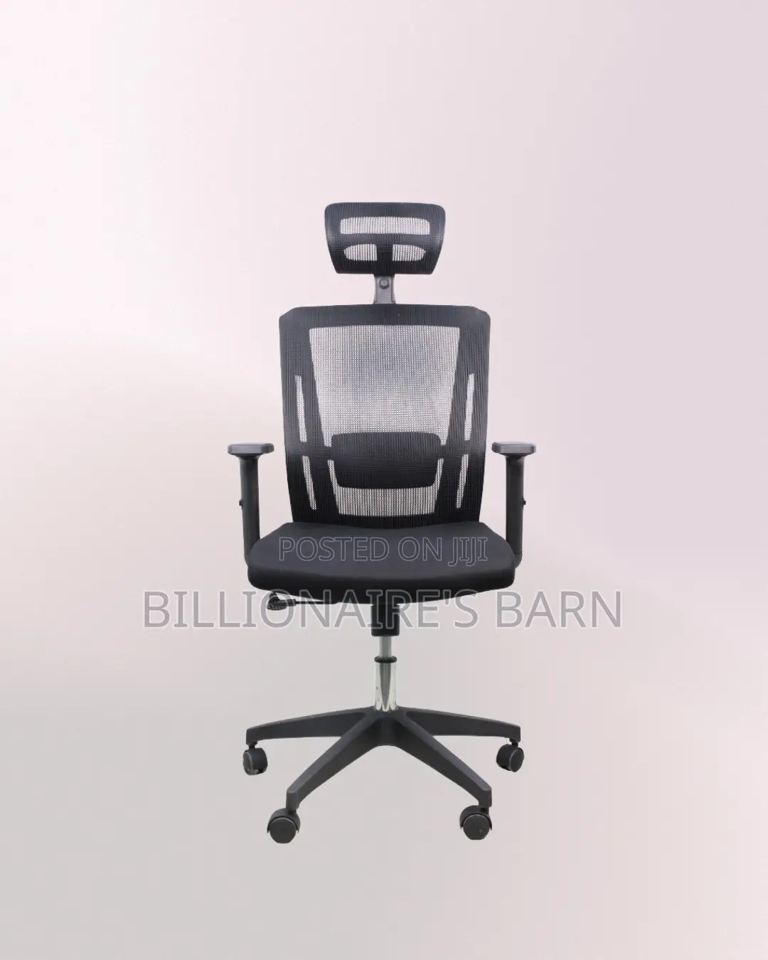 Black Ergonomic Office Chair for Work — Posture Support, Neck Support
