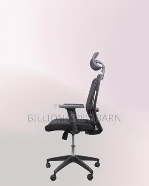 Black Ergonomic Office Chair for Work — Posture Support, Neck Support