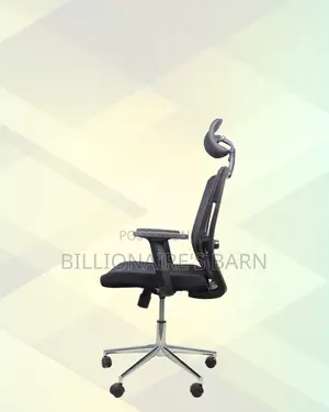 Adjustable Headrest Work Chair | Stable Base, Cool Mesh Backrest