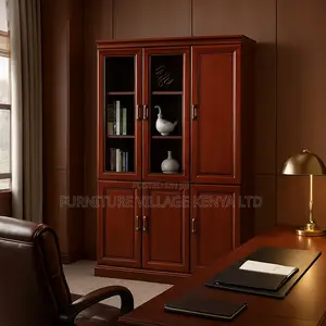 Office Cabinets - Three Door Wooden Executive Storage Cupboard