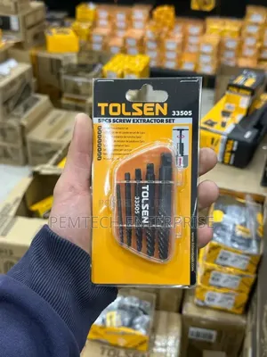Tolsen 5-Piece Screw Extractor Set (Stock No. 33505).