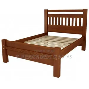 Dark Wooden Slat Bed Size 4 by 6