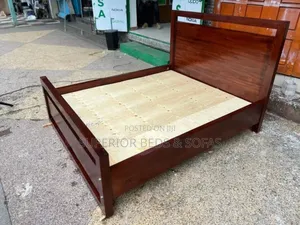 Clean Wood Platform Bed 5 × 6
