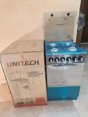 Silver 50*55cm Unitech Full Gas Freestanding Jet Autoignition Cooker